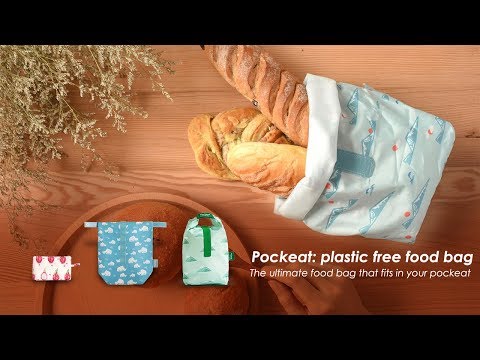Pockeat: reusable plastic free food bag