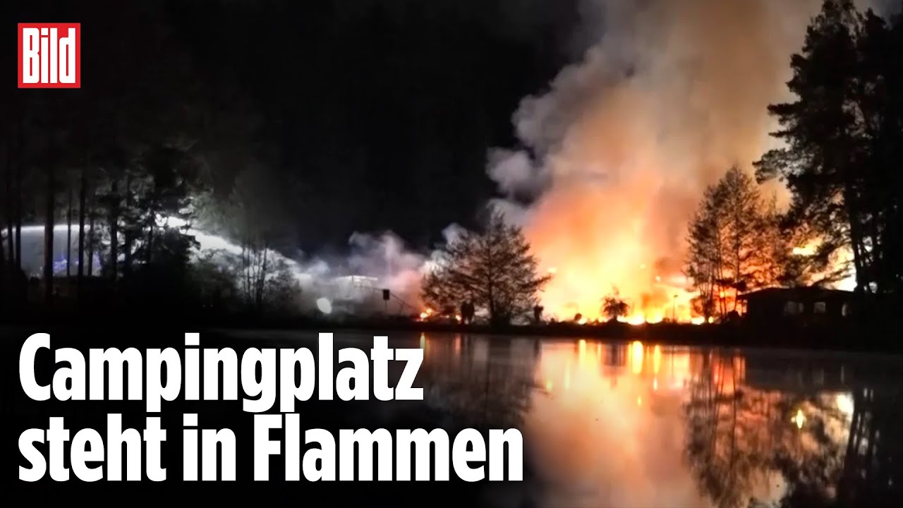 Flammen-Hlle auf Campingplatz im Landkreis Roth (Bayern)