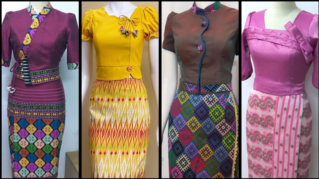 Traditional Myanmar Dresses Collection|Gorgeous Burmese Dresses For Women