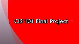 Pace University CIS 101 Final Project