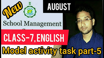 Solved Model activity task class 7 English, August,2021,||WBBSE,west bengal@ ABCD with Keshab.