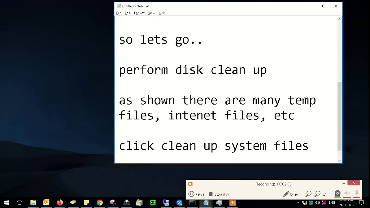 How to clean temprory files and Disk cleanup on your pc