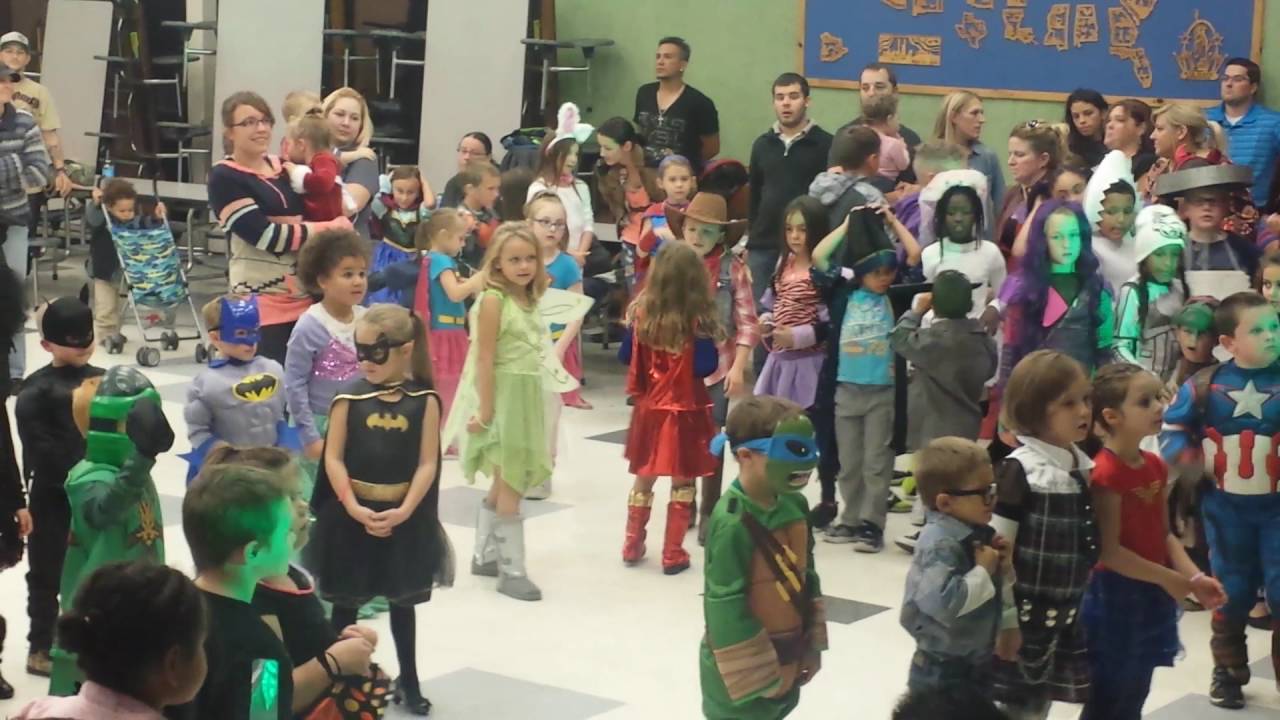 Grade school  Halloween  party  costume contest YouTube