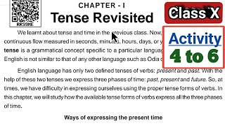 Tense Revisited Class 10 English grammar question answer discussion