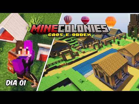 BUILD A VILLAGE FROM SCRATCH in MINECRAFT - Minecolonies Chaos and Order