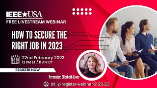 Livestream Webinar: How To Secure The Right Job In 2023