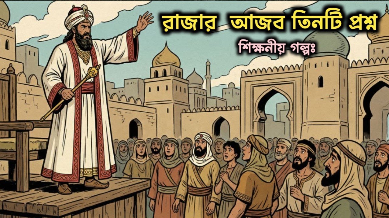 রাজার তিনটি আজব প্রশ্ন! যার উত্তর দিতে পারলে, রাজা পুরুস্কার স্বরুপ রাজ্যের অর্ধেক ঘোষণা করেছিল। 