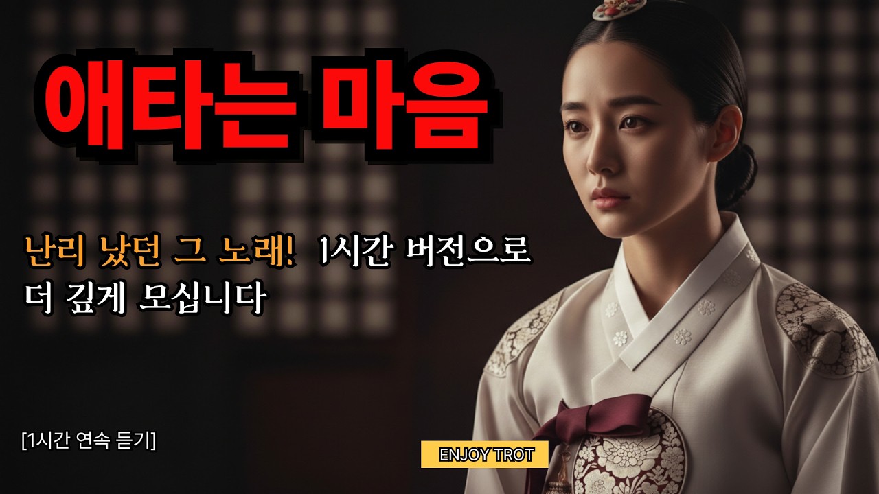 애타는 마음 (Heartbroken) - 1시간 연속 듣기 | 가사 포함 | 마음을 저미는 애절한 트롯