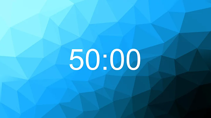 50 minute Silent Timer - count UP - blue polygon background