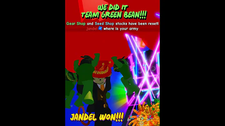 Were you Team Green Bean? 🥳🥳🥳 #roblox #growagarden