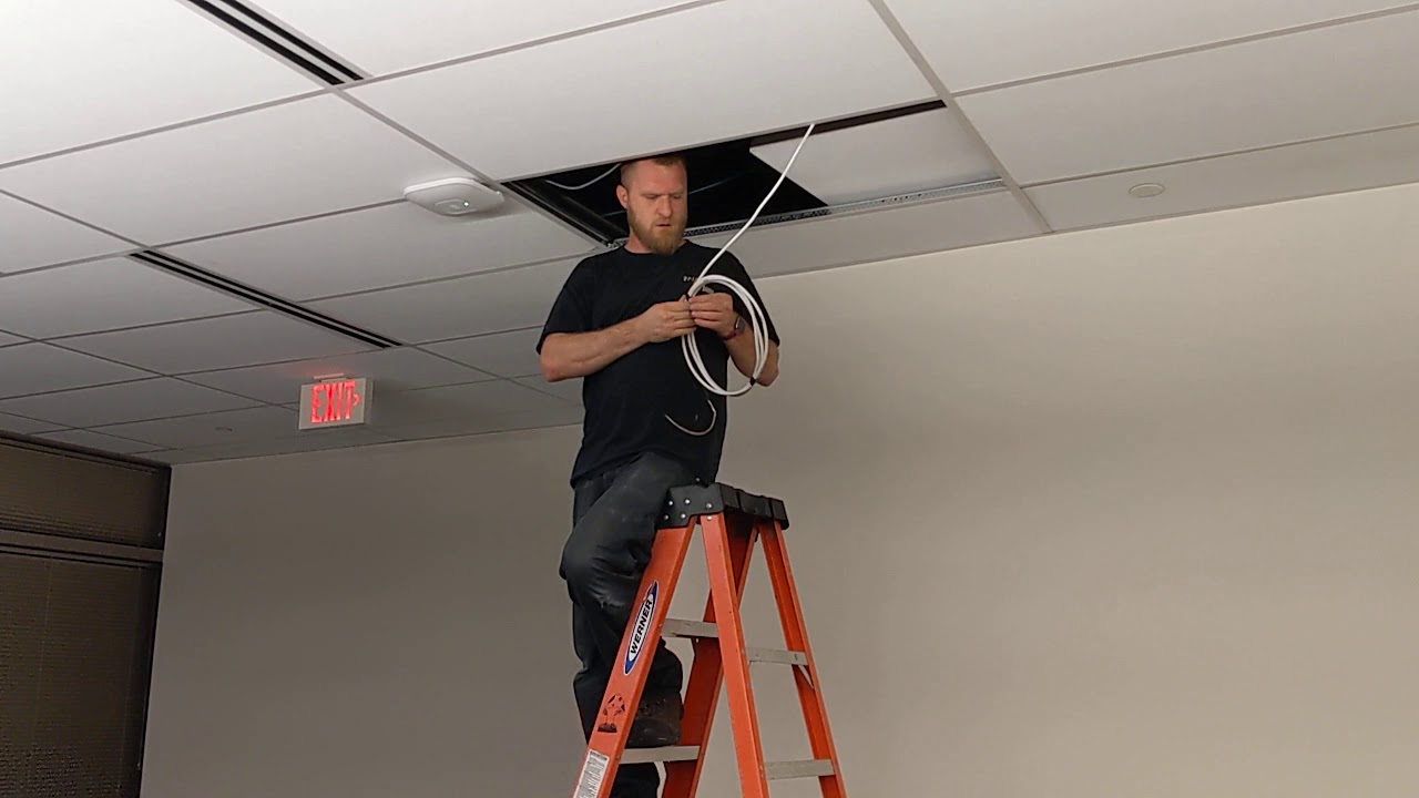 Wireless Access Points Drop Ceiling Installation - YouTube