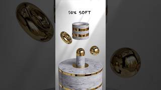 0% vs 100% Torus x Sphere Soft Body 3D Simulation in Cinema4d