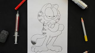 How to draw Garfield step by step #drawing #garfield #cat #tutorial #art #howtodraw #pencildrawing