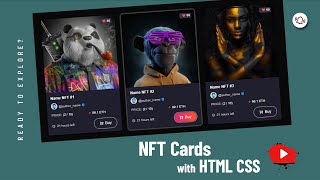 How to Create NFT Preview Card Using HTML and CSS - TianDev