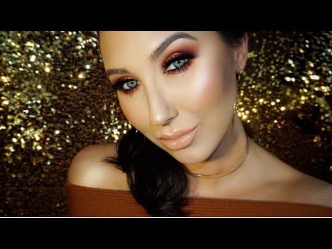 Copper Red Smokey Eye With Gold Glitter Tears | Jaclyn Hill
