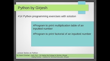 Q.52 and Q.53 Python - Solved Practice Exercises - Implementing for loop using range()