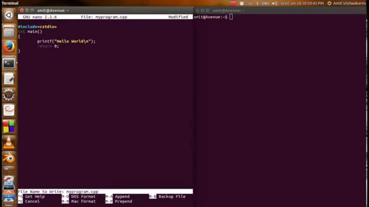 How to compile and run C++ program in Ubuntu Terminal - YouTube