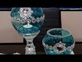 Diy How to tint glass (Candle holders) #tintedglass #foodcoloring #dollartree #dollartreediys #diys