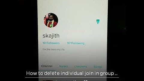 In Smule How to delete individual join from group song