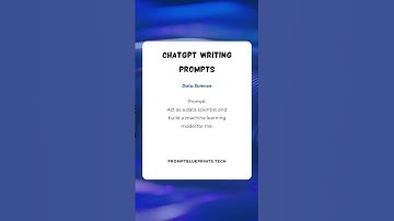 ChatGPT Writing Prompts for Data Science