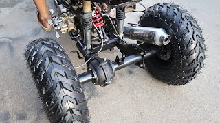 It Cool!! Finish I Build Three Wheel Motorcycle Revers Gear & Rear Axle Big Typre