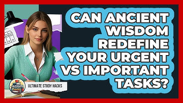 Can Ancient Wisdom Redefine Your Urgent Vs Important Tasks? - Ultimate Study Hacks