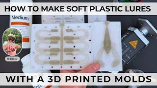 How to make Soft Plastic Lures with a 3D Printed Mold | SALTGATOR SoftGel Injection Molding System screenshot 4