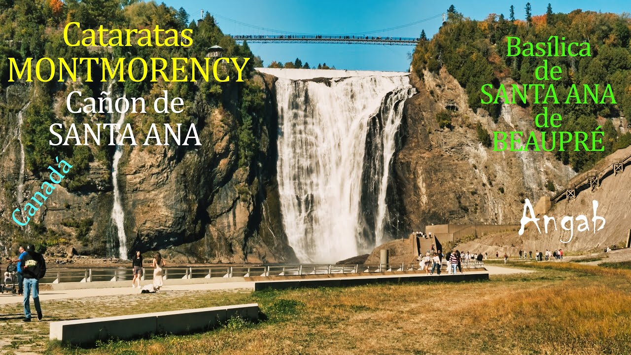 Cañón Sainte-Anne, Basílica de Santa Ana y Cataratas de Montmorency | Canadá, cerca de Quebec - 4K