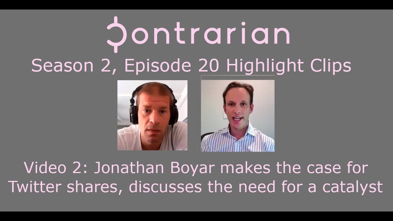 Jonathan Boyar on Twitter Shares, the Need for a Catalyst When ...