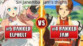 GGST High Level Gameplay | #5 RANKED ELPHELT (SH Janemba) vs #4 RANKED JAM (jam's thighs)