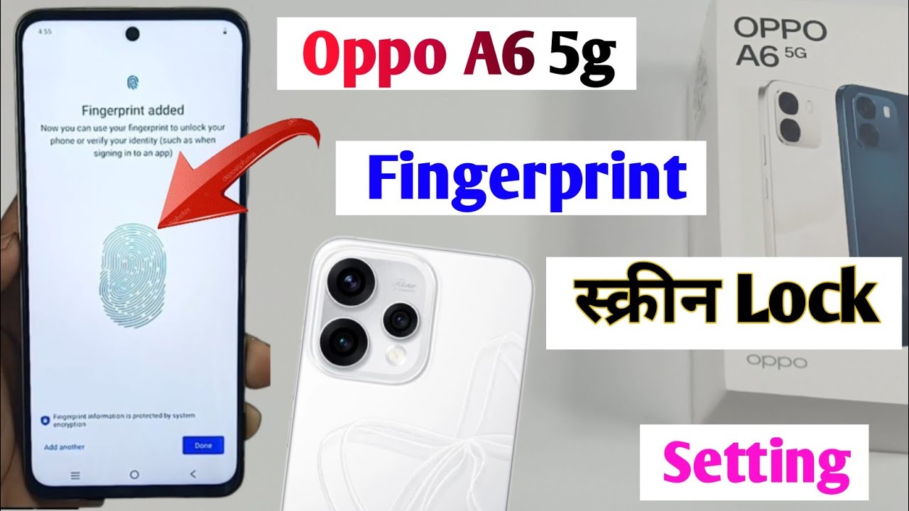 Oppo a6 5g fingerprint screen lock/ fingerprint lock setting in Oppo a6 / Oppo a6 5g fingerprint