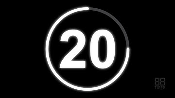 20 Second Countdown Timer with clock Ticking sound & Finish alarm beep #timer #clock #countdown