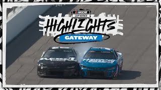 Frustrated Kyle Busch makes contact with Kyle Larson at Gateway | NASCAR