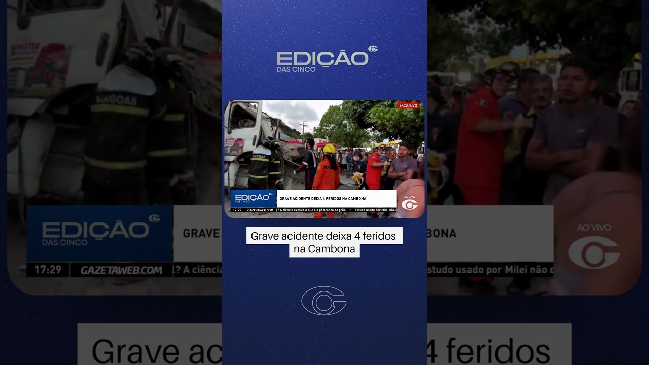 Grave acidente deixa 4 feridos na Cambona em Maceió