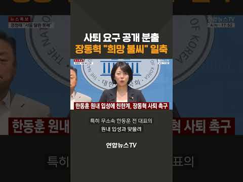 사퇴 요구 공개 분출…장동혁 "희망 불씨" 일축 / 연합뉴스TV(YonhapnewsTV)