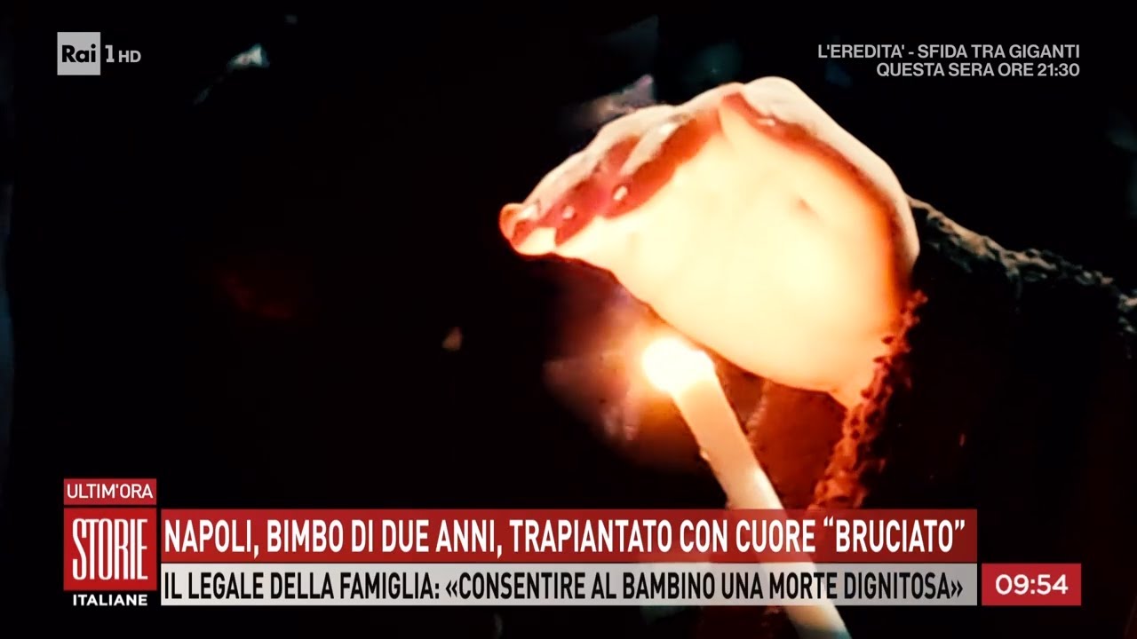 Il piccolo Domenico trapiantato con cuore 