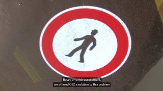 Information OEZ Letohrad Siemens protect the employees using safety floor signals and PAS Claitec Guide