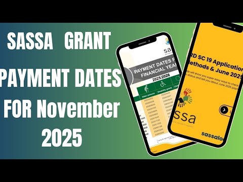 SASSA Grants Payment Dates For November 2025 The Amount
