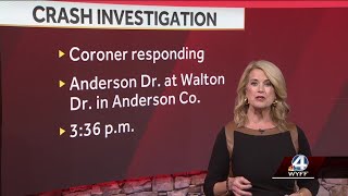Deadly crash reported in Anderson County, coroner says