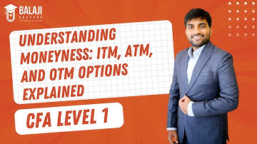 Understanding Moneyness: ITM, ATM, and OTM Options Explained | CFA Level 1 | Balaji Educare