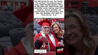 102-Year-Old Receives Honorary Diploma – WWII Forced Her to Leave School as a Teen 😭🎓#102Years #WWII