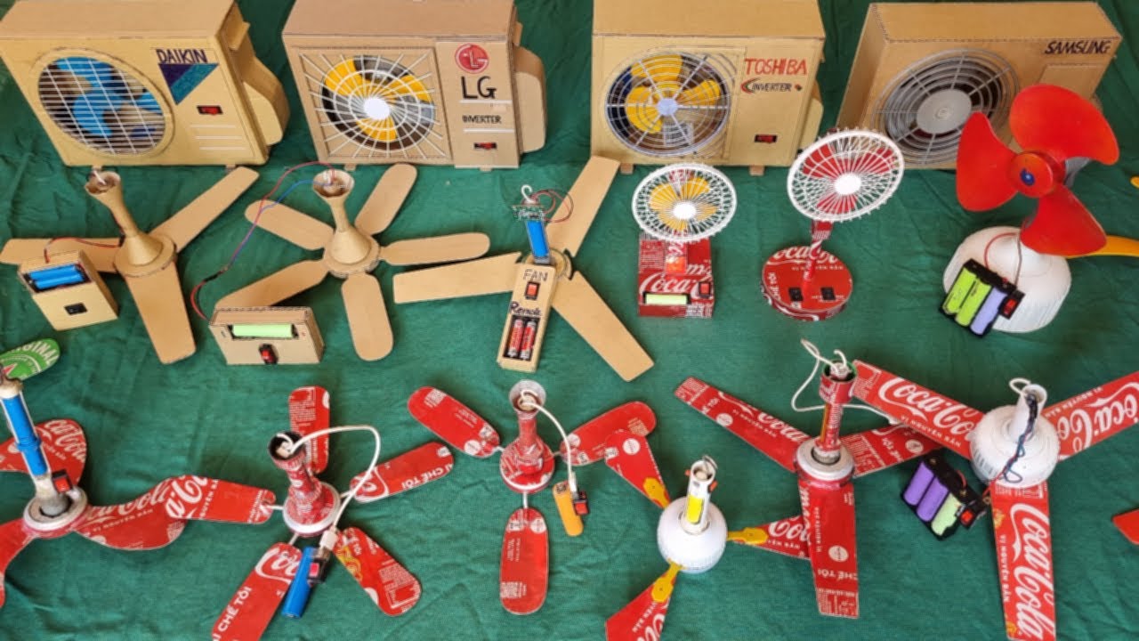 I turned scrap materials into real working mini air conditioners and fans!