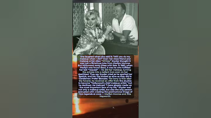 Allan promised to do IT, despite Marilyn Monroe's death.