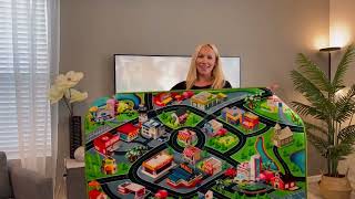 3D CARMAT RUGS 79"x39"-59"x31" Kids Car Road Play Mat Rug