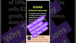 Why too many asvab questions on the Percentage (%) #asvab #maths #mathcamp