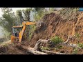 Widening this Narrow Mountain Village Road Backhoe Road Work