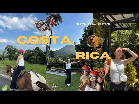 TRAVEL WITH ME TO COSTA RICA🇨🇷! 火山骑马🐎🌋, 星巴克独家咖啡园☕️, 夜观雨林昆虫🐸🐜