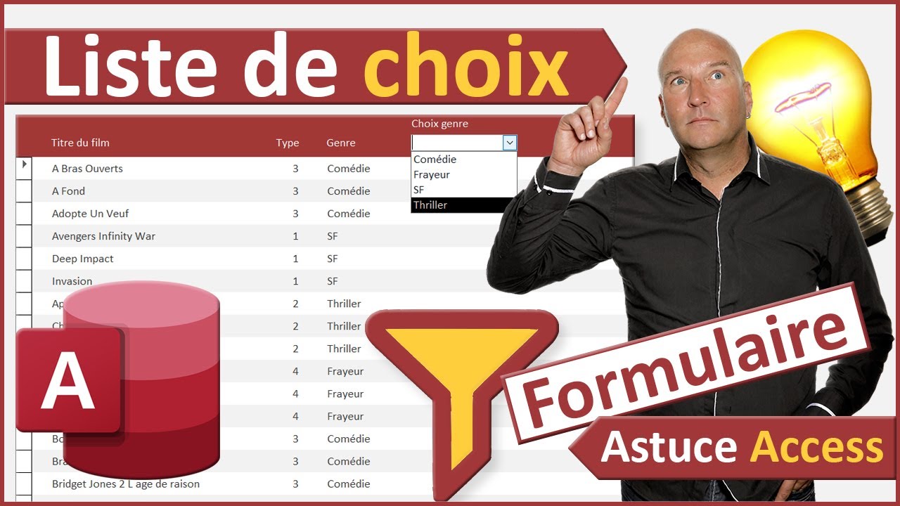 Filtrer un formulaire Access au choix dans une liste