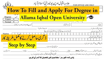 How to Fill degree Form of AIOU | Degree apply method Step by Step |