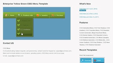 CSS3 Menu: Menu smoothly adapts to the viewing environment.